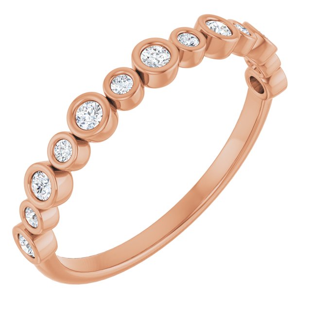 Anniversary Wedding Ring For Natural Diamond In 14K Rose Gold