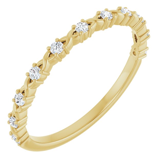 Anniversary Wedding Ring For Natural Diamond In 14K Yellow Gold