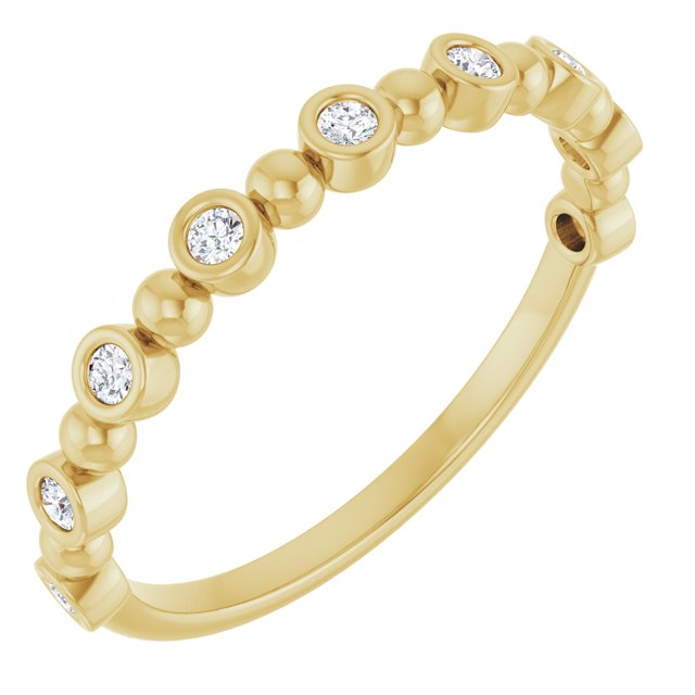 Anniversary Wedding Ring For Natural Diamond In 14K Yellow Gold