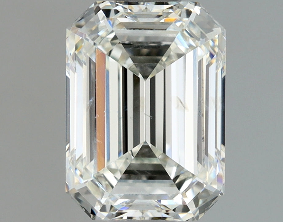 Halo Engagement Ring For Emerald Shape In 14K Yellow Gold and 0.92 Carat Emerald Shape Natural Diamond