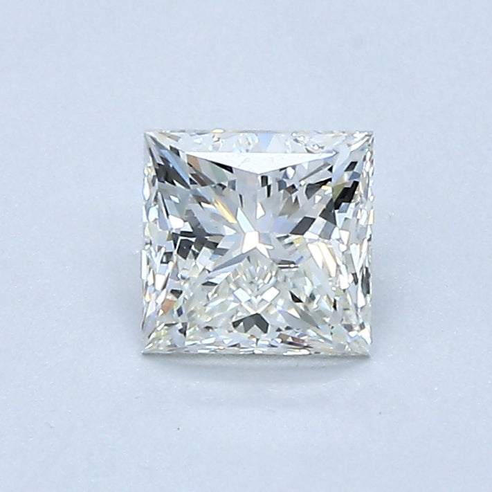 Tulip Solitaire Engagement Ring For Princess Shape In 14K White Gold and 0.71 Carat Princess Shape Natural Diamond