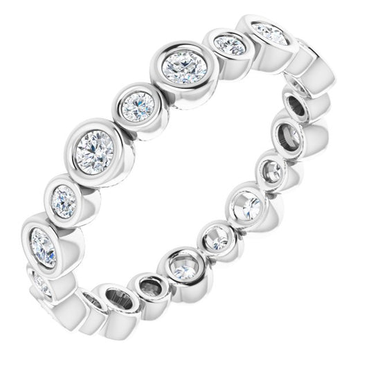 Eternity Wedding Ring For Natural Diamond In Platinum