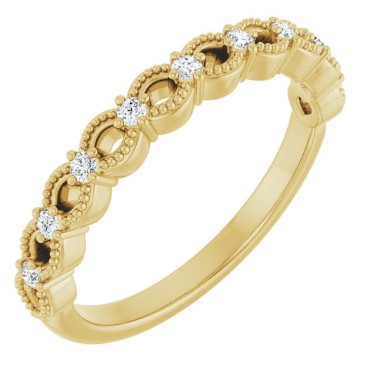 Anniversary Wedding Ring For Natural Diamond In 14K Yellow Gold