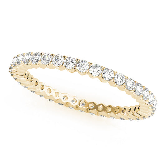 Eternity Wedding Ring For Lab-Grown Diamond In 14K Yellow Gold