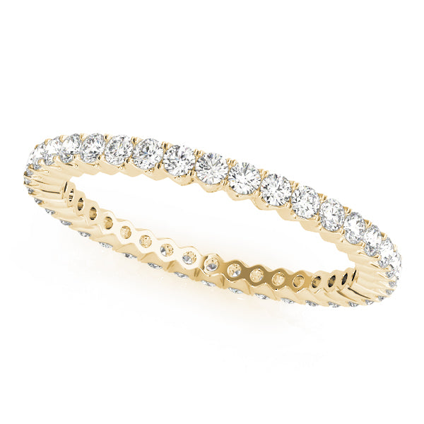 Eternity Wedding Ring For Lab-Grown Diamond In 14K Yellow Gold