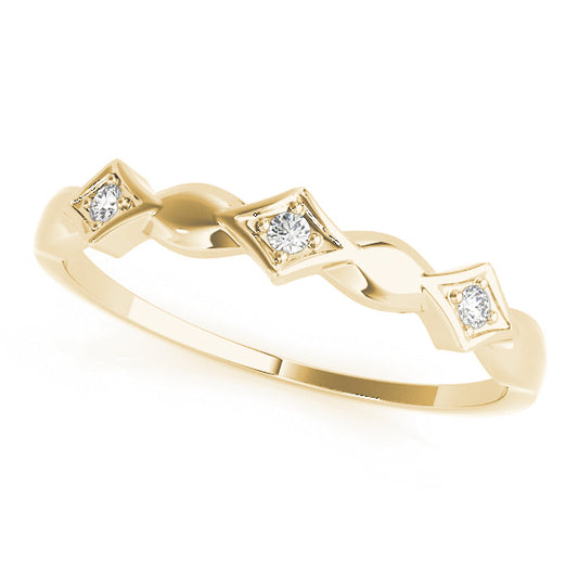 Stackable Wedding Ring For Lab-Grown Diamond In 14K Yellow Gold