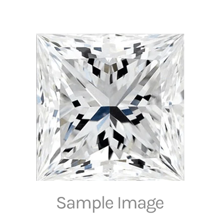 3.71 Carat Princess Shape Natural Diamond
