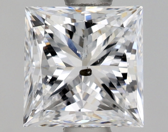 Single Row Engagement Ring For Princess Shape In 14K Yellow Gold and 0.9 Carat Princess Shape Natural Diamond