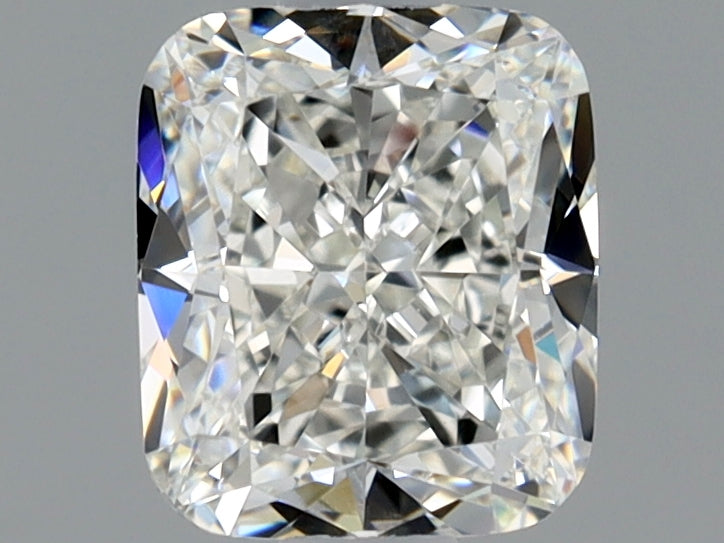 Solitaire Engagement Ring For Cushion Shape In 14K White Gold and 1.01 Carat Cushion Shape Natural Diamond