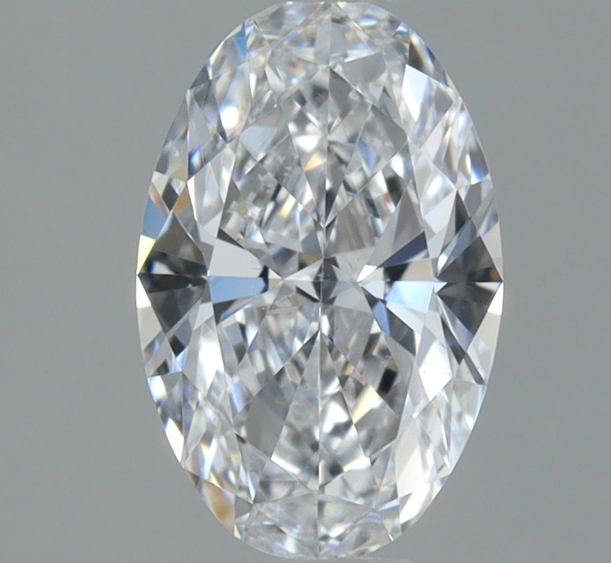 Bypass Oval Cut Halo Engagement Ring For Oval Shape In 14K White Gold and 0.51 Carat Oval Shape Natural Diamond