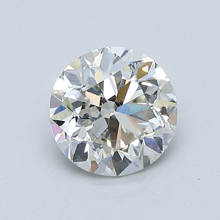 6 prong Round Solitaire For Round Shape In 14K White Gold and 1.01 Carat Round Shape Natural Diamond