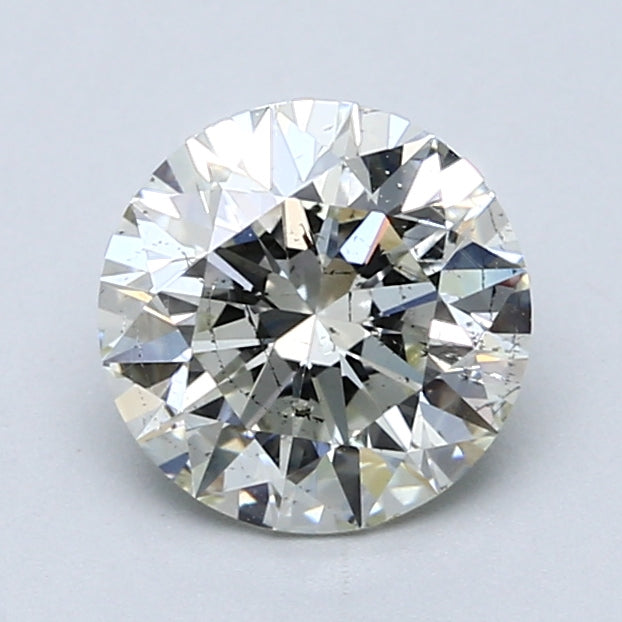 Solitaire Engagement Ring For Round Shape In 14K White Gold and 1.62 Carat Round Shape Natural Diamond