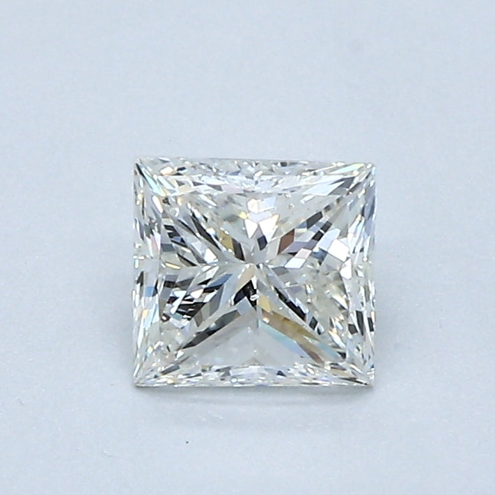 Solitaire Engagement Ring For Princess Shape In 14K White Gold and 0.7 Carat Princess Shape Natural Diamond