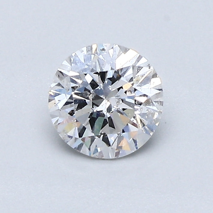 Solitaire Engagement Ring For Round Shape In 14K White Gold and 0.62 Carat Round Shape Natural Diamond