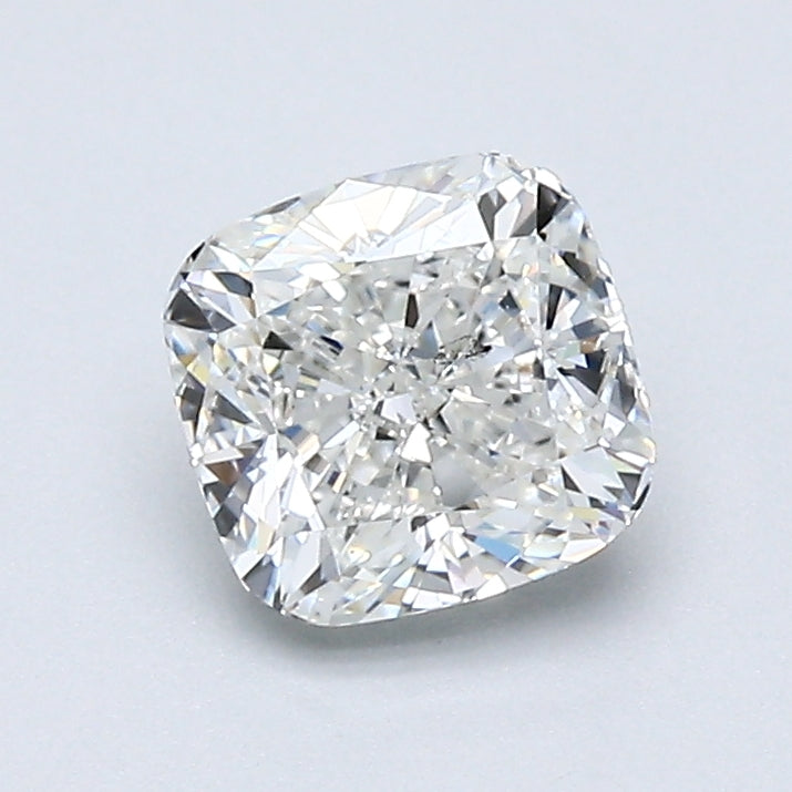 Solitaire Engagement Ring For Cushion Shape In 14K White Gold and 1.0 Carat Cushion Shape Natural Diamond